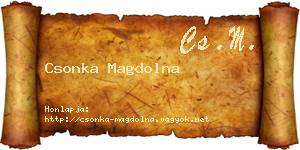 Csonka Magdolna névjegykártya