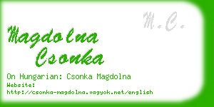 magdolna csonka business card